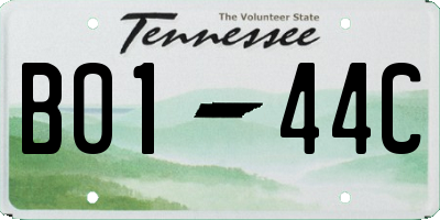 TN license plate B0144C