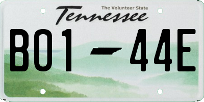 TN license plate B0144E