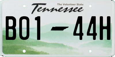 TN license plate B0144H