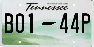 TN license plate B0144P