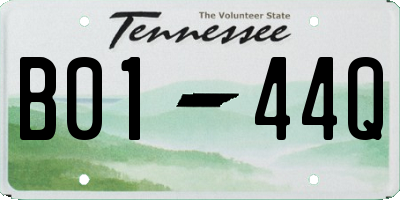 TN license plate B0144Q