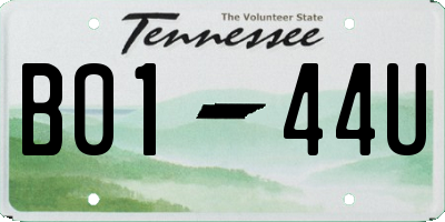 TN license plate B0144U
