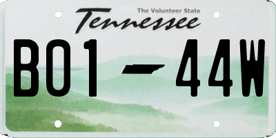 TN license plate B0144W