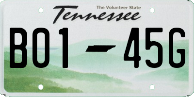 TN license plate B0145G