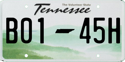 TN license plate B0145H