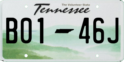 TN license plate B0146J