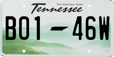TN license plate B0146W
