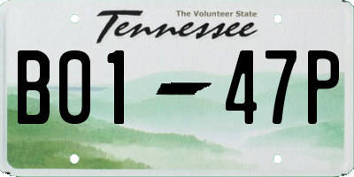 TN license plate B0147P