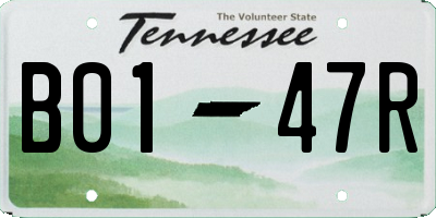 TN license plate B0147R