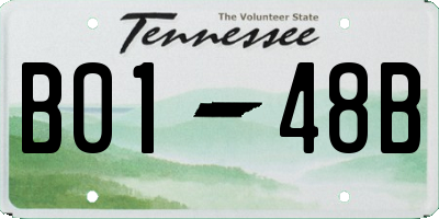 TN license plate B0148B