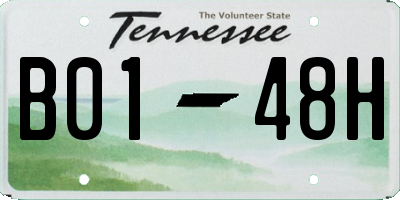 TN license plate B0148H