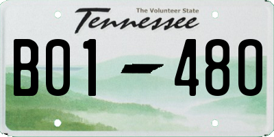 TN license plate B0148O