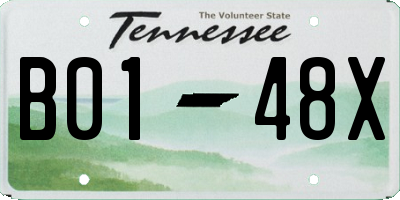TN license plate B0148X