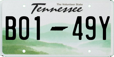 TN license plate B0149Y