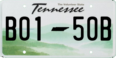 TN license plate B0150B