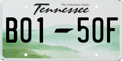 TN license plate B0150F