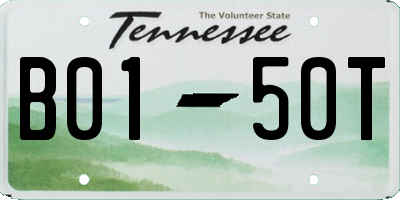TN license plate B0150T