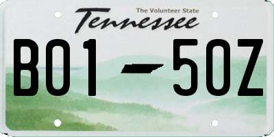 TN license plate B0150Z