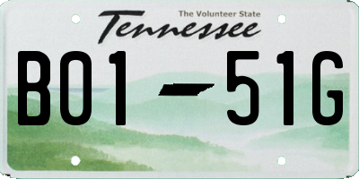 TN license plate B0151G