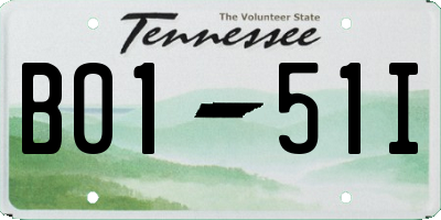 TN license plate B0151I