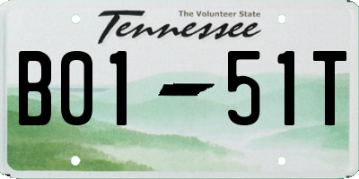 TN license plate B0151T