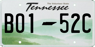 TN license plate B0152C