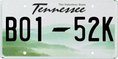 TN license plate B0152K