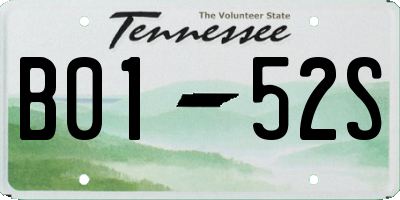 TN license plate B0152S