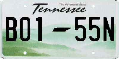 TN license plate B0155N