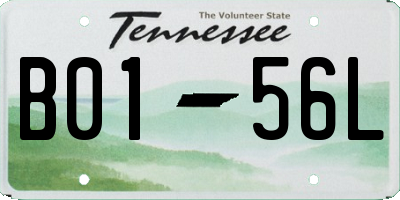 TN license plate B0156L