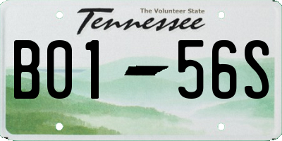 TN license plate B0156S