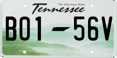 TN license plate B0156V