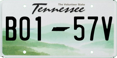 TN license plate B0157V