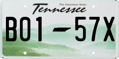 TN license plate B0157X