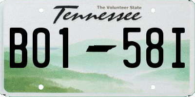 TN license plate B0158I
