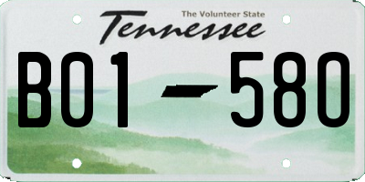 TN license plate B0158O