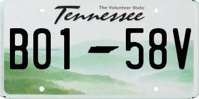 TN license plate B0158V