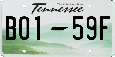 TN license plate B0159F