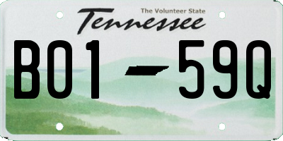 TN license plate B0159Q