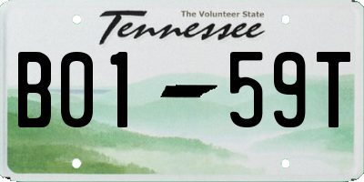 TN license plate B0159T