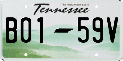 TN license plate B0159V