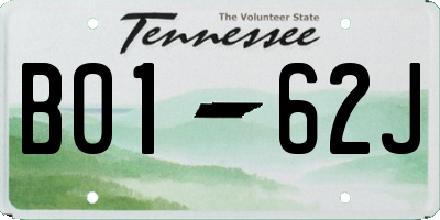 TN license plate B0162J