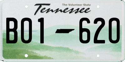 TN license plate B0162O