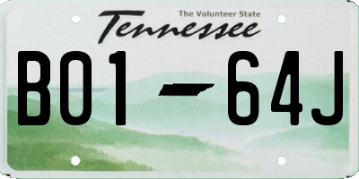 TN license plate B0164J