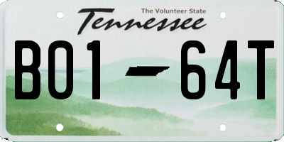 TN license plate B0164T
