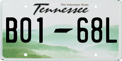 TN license plate B0168L