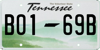 TN license plate B0169B