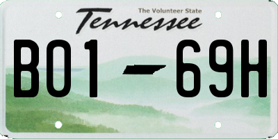 TN license plate B0169H