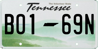 TN license plate B0169N