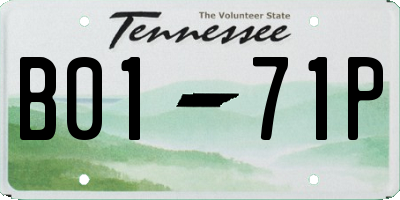 TN license plate B0171P